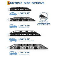 Garvee 49"x 36"x 5" Universal Roof Rack Carrier Basket, 200 LBS Capacity, Heavy Duty Rooftop Cargo Rack, for SUVs, Trucks, Vehicles, Spider, Black