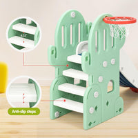 Garvee 7-in-1 Toddler Indoor Playground Set with Slide, Swing & More - Includes Climbing Ladders, Basketball Hoop, Soccer, Golf & Ring Toss | HDPE for Indoor/Outdoor, Ages 1-3 (Green)