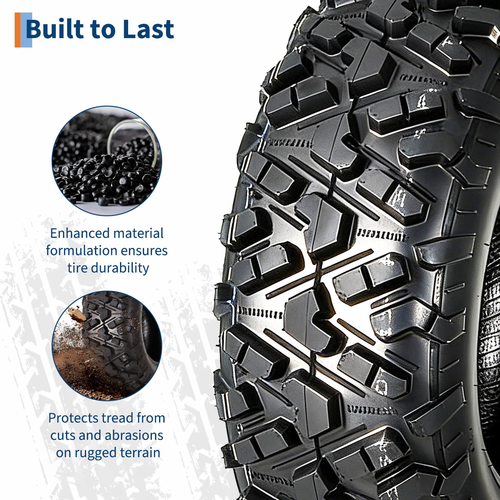 Garvee 27x11-12 ATV Tires (Set of 2) - 6PR Tubeless Heavy-Duty All-Terrain Tires for ATV/UTV, Ideal for Mud, Sand, Dirt, Snow, & Off-Road