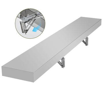 Garvee Concession Shelf 70 x 12x1.6inch - Stainless Steel Drop Down Folding Serving Food Shelf, Stand Serving for Concession Trailer Serving Window, for Food Truck, Grill Area, Restaurant, Garage