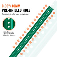 Garvee 6 Ft U Channel Sign Post, Heavy Duty Galvanized Steel Yard Sign Stakes with 0.39'' Pre-Drilled Holes, Rust-Resistant & Easy Assembly for Outdoor Streets, Lawns, Green, 4 Pack