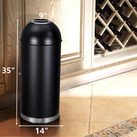 Garvee 17 Gal/65L Open Top Trash Can Commercial Grade Trash Can Brushed Stainless Steel Waste Bins for Home Office Restaurant Restroom Kitchen