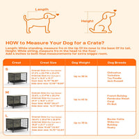 Garvee Dog Crate Furniture, 38.6" Dog Kennel Indoor Double Doors Wooden Dog Cage Crate with Pull-Out Tray & Removable Wheels, Decorative End Table Pet House Chew-Resistant for Large Dog, Grey