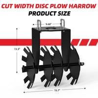 Garvee ATV/UTV Disc Harrow: Food Plot Equipment, Plow Scraper Blade, Improves Soil Quality and Crop Yield, Breaks Up Ground