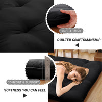 Garvee Japanese Floor Mattress, Twin Size Futon Mattress 39"x 80", Foldable Floor Bed Mattress Roll Up Portable Sleeping Pad, Kids Floor Play Mat Tatami Mat, Black