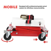 Garvee 450lbs Auto Repair Lifting Jack - Heavy-Duty Transmission Jack with  7.8-23 Inch Adjustable Heightand Wide Base for Vehicle Maintenance, Red