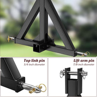 Garvee 3 Point 2" Trailer Hitch Receiver Fits Category 1 Tractor, Tow Drawbar Adapter Attachments, Quick Hitch Compatible.