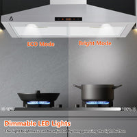Garvee 30 Inch Wall Mount Range Hood 265 CFM, Touch Control, LED