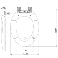 Garvee Toilet Seat Elongated,Toilet Seat with Quick-Release And Quick-Attach, Plastic Toilet Seat with Soft Close, Easy Install and Clean - Black