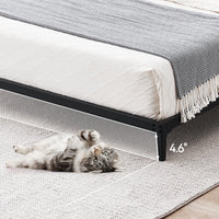 Garvee 6 Inch Low Full Bed Frame Heavy Duty Metal Mattress Foundation Platform Sturdy Steel Slat No Box Spring Needed, Easy Assembly, Noise Free