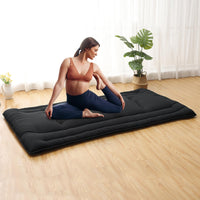 Garvee Futon Mattress Full Size, Foldable Sleeping Mattress Tatami Mattress for Adults, Roll Up Japanese Style Floor Bed Dormitory Floor Mattress for Rv Travel Camping, Black
