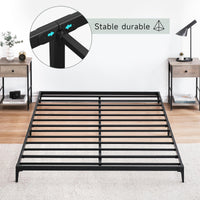 Garvee 6 Inch Low Queen Bed Frame Heavy Duty Metal Mattress Foundation Platform Sturdy Steel Slat No Box Spring Needed, Easy Assembly, Noise Free