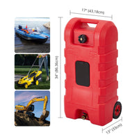 Garvee 3-Pack Fuel Caddy 15 Gallon Portable Diesel Fuel Caddy with Pump, 10ft Hose, Manual Siphon 7.5 L/min, UV-Resistant for Garage and Workshop, Red