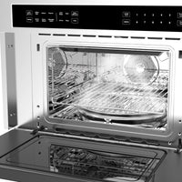 Garvee 30’ Microwave Oven, 1.6 Cu.Ft Capacity Built-In Microwave Convention Oven with Air Fryer, Child Safety Lock, Drop Down Door, 3D Surround Heating Touch Control for Versatile Cooking Solutions