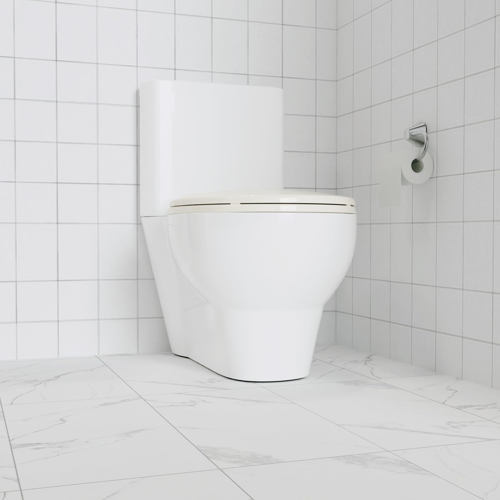 Garvee Toilet Seat Round,Toilet Seat with Quick-Release And Quick-Attach, Plastic Toilet Seat with Soft Close, Easy Install and Clean - Fits Most Round Toilets Biscuit