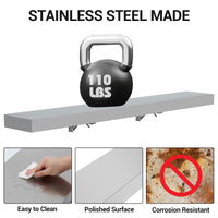 Garvee Concession Shelf 48 * 12 * 3inch - Stainless Steel Drop Down Folding Serving Food Shelf, Stand Serving for Concession Trailer Serving Window, for Food Truck, Grill Area, Restaurant, Garage