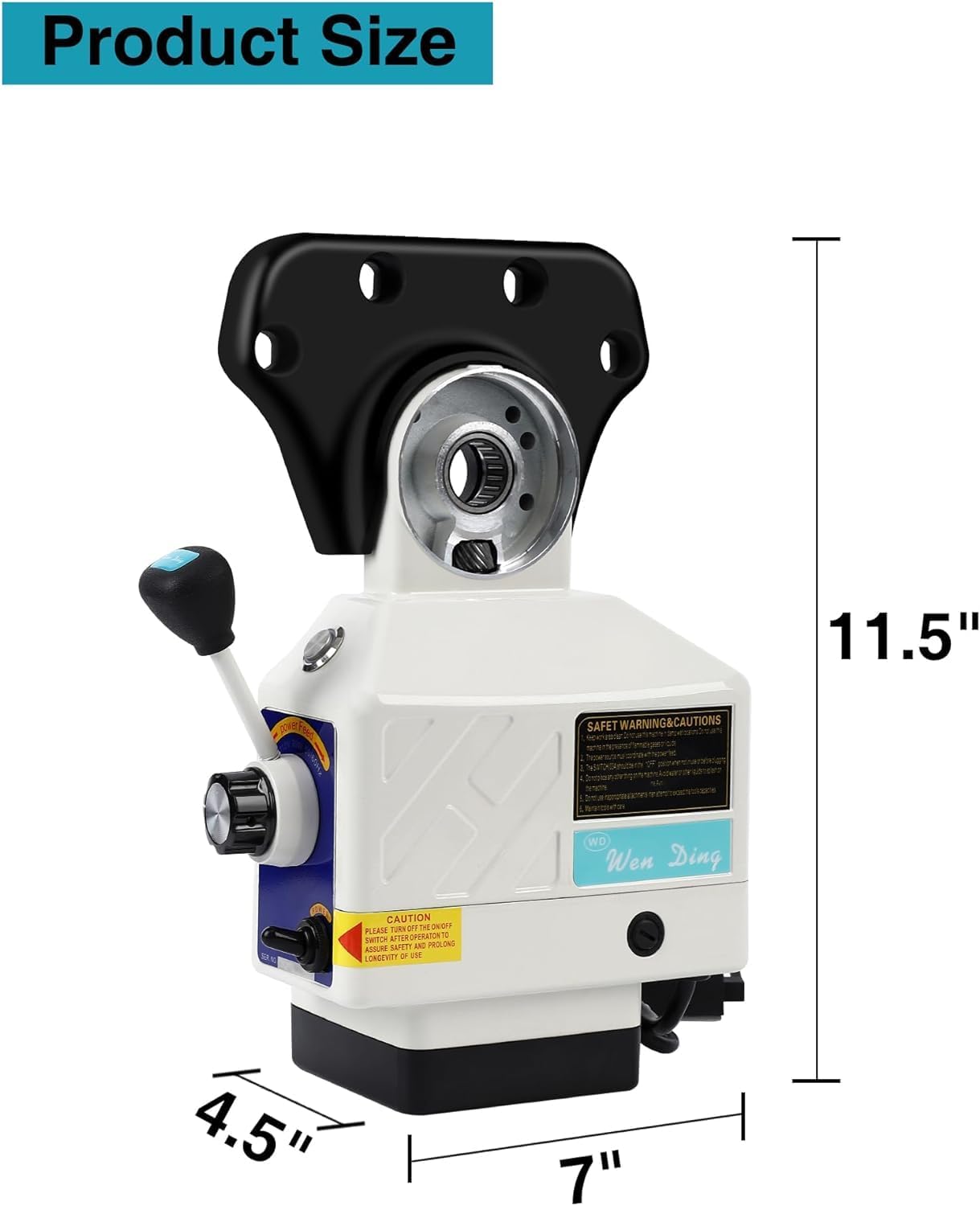 Garvee X-Axis Power Feed for Power Milling Machines, Adjustable Speed Table Milling Machine Power Feed, Perfect for Bridgeport and Similar Knee-Type Mills, 450 LB Torque, 110V, 0-200PRM