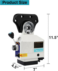 Garvee X-Axis Power Feed for Power Milling Machines, Adjustable Speed Table Milling Machine Power Feed, Perfect for Bridgeport and Similar Knee-Type Mills, 450 LB Torque, 110V, 0-200PRM