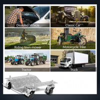 Garvee 2 Items 4 Tire Wheel Dolly Car, Premium Manganese Steel, 3000 Lbs Capacity, Heavy Duty, Antiskid & Recessed Design, 360° Rotatable Wheels, Silver