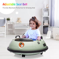 Garvee Ride B Series 12V Electric Ride on Bumper Car for Toddlers, Kids Bumper Car with Remote Control, LED Lights & 360 Degree Spin, Indoor and Outdoor for 18+ Months Kids - Green