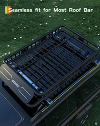 Garvee Spider 51"x 36"x 5" Roof Rack Basket Rooftop Cargo Carrier with Extension Black Car Top Luggage Holder Universal for SUV Cars