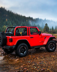 Garvee 6 Inch Running Boards for Wrangler JL 2DR 2018-2025, 550LB Capacity, Non-Slip, Carbon Steel, Black Powder Coating, Manual Included, Off-Road Use