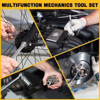 Garvee Mechanics Tool Set 216-Piece SAE/Metric Socket & Wrench Kit Durable Rolling Tool Box Portable for Automotive Repair DIY