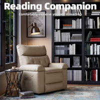 Garvee 22" Widen Rocker Swivel Recliner Chair, Lazy Boy for Adults, with Vibrating Massage and Heating, 1.5X Sponge Filling, Side Pocket, for Living Room, Bedroom, and Nursery