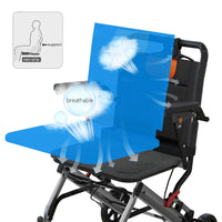 Garvee Ultra Lightweight Elderly Transport Wheelchair Weighs only 24 lbs. Portable Lightweight Folding Transport Chair, with Locking Handbrake, Removable Flip Armrests, Swinging Footrests, Supports 220 lbs.