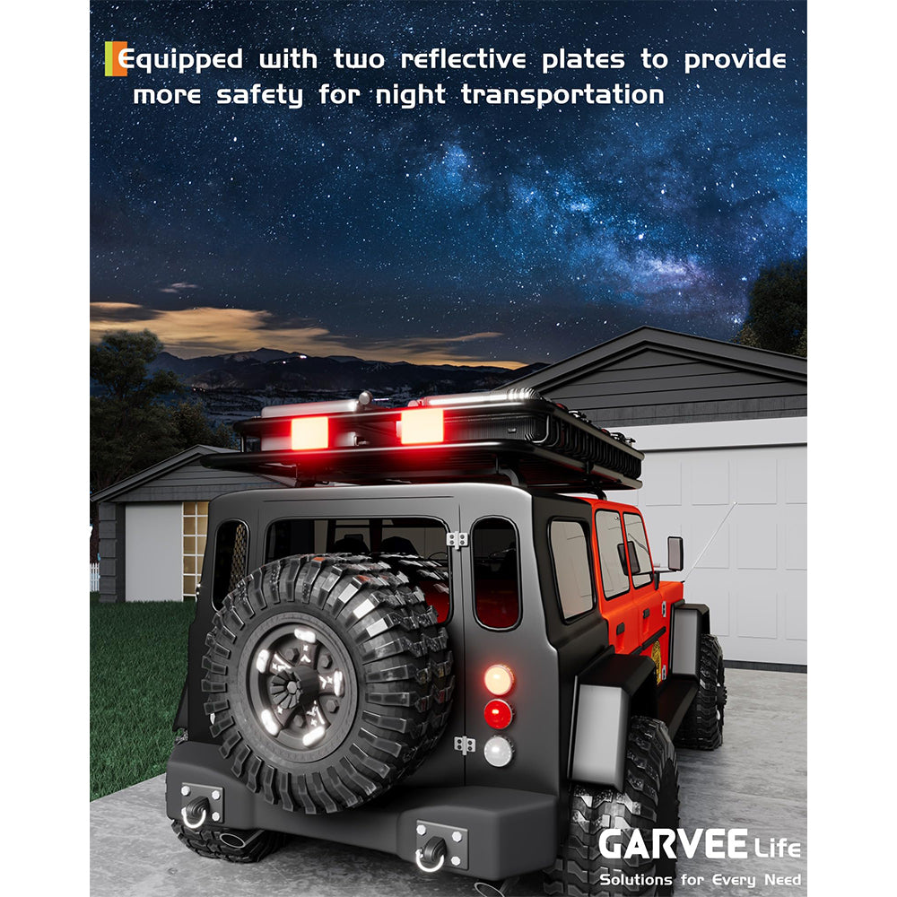 Garvee 51"x 36"x 5" Roof Rack Basket Rooftop Cargo Carrier with Extension Black Car Top Luggage Holder Universal for SUV Cars