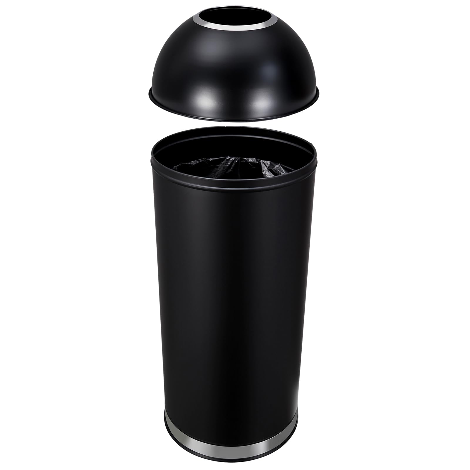 Garvee 17 Gal/65L Open Top Trash Can Commercial Grade Trash Can Brushed Stainless Steel Waste Bins for Home Office Restaurant Restroom Kitchen