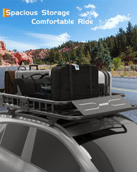 Garvee Spider 51"x 36"x 5" Roof Rack Basket Rooftop Cargo Carrier with Extension Black Car Top Luggage Holder Universal for SUV Cars