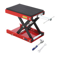 Garvee 1200lbs Motorcycle Lift Scissor Jack, Heavy-Duty Steel Hoist Stand with 3.7"-14.2" Adjustable Height, 11.5mm Thickened Rubber Pad, and Safety Pin for Dirt Bikes, ATVs, Garage Repairs