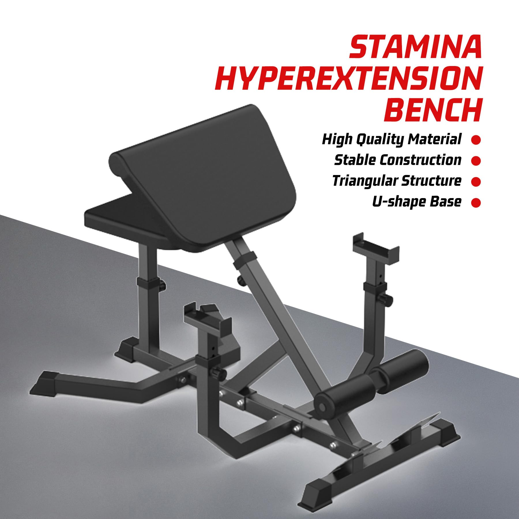 Garvee 2-In-1 Roman Chair & Preacher Curl Bench Multi-Function Heavy-Duty Hyperextension Bench for Home With Adjustable Height for Arms, Ab, Back, Glute & Leg Extension Exercise Equipment, Black