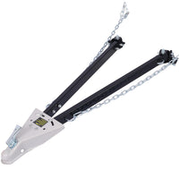Garvee Tow Bar for Vehicles, 5000 lbs Capacity Adjustable Towing Bar with Bumper Mount, 2 Chains, and Universal Coupler for 2-Inch Ball Hitch, Fits Jeeps, Trucks, SUVs, RVs, Boats, and Trailers