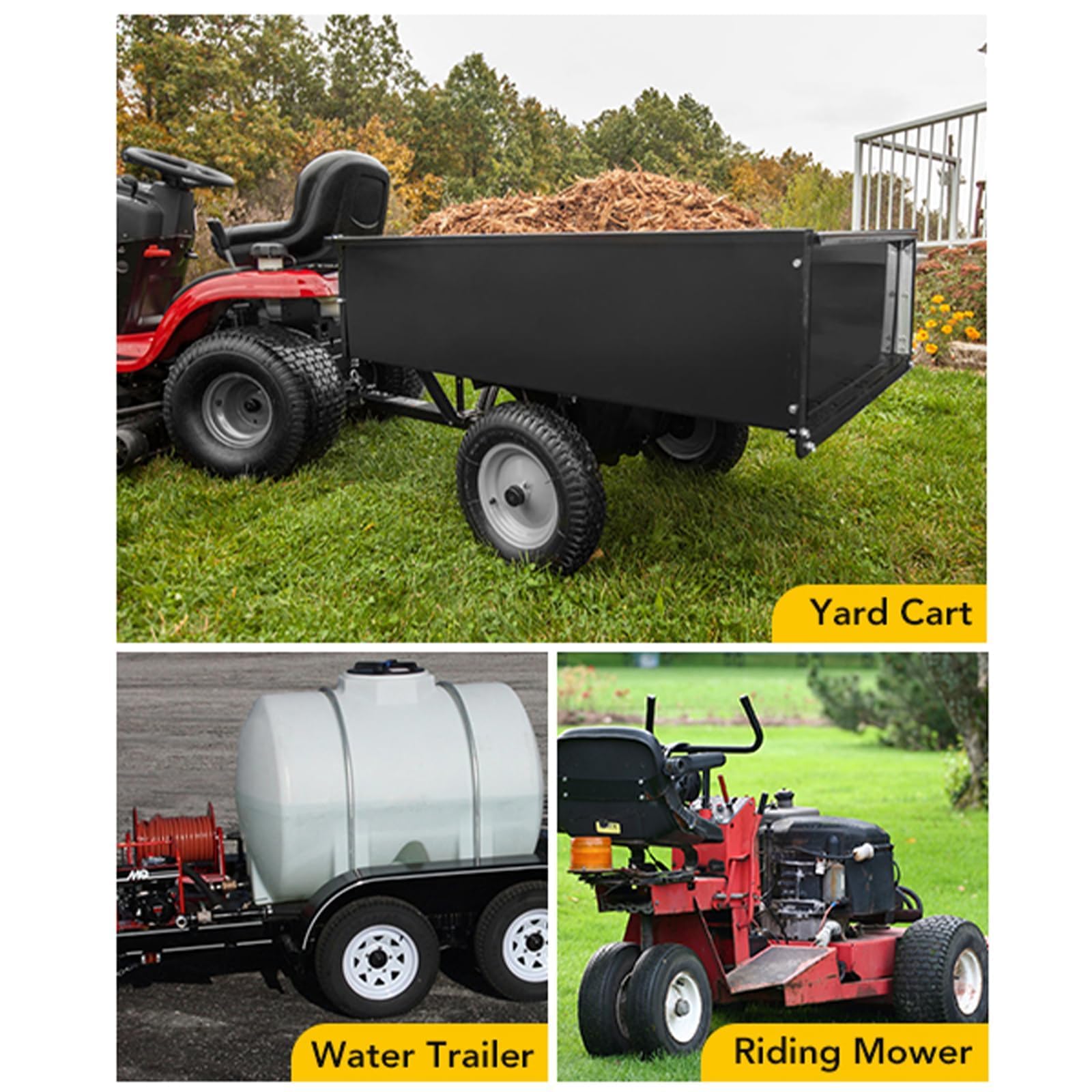 Garvee ST205/75D14 Trailer Tires, 6PR Load Range C, 14in Fuel-saving Designed Trailer Tires 205 75 14 for Travel/Camper/Landscape/Cargo/Utility/Boat/Horse/Farm/Hauler Trailer