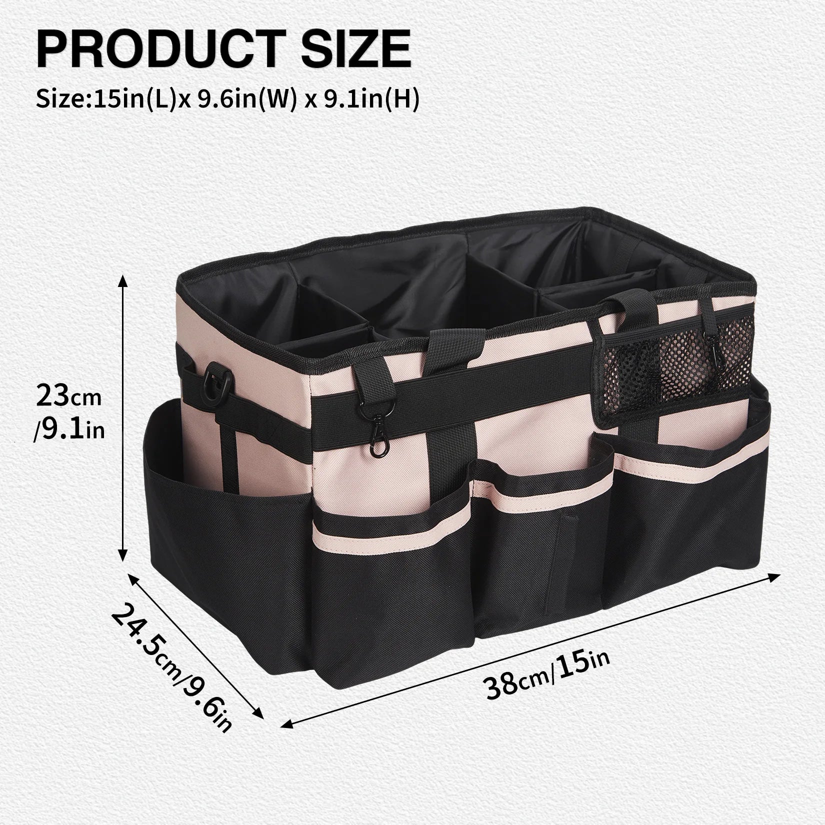 Garvee Extra Large Wearable Cleaning Caddy Adjustable Shoulder Strap & Waist Belt Waterproof Oxford Fabric Heavy Duty Organizer with Removable Divider Multiple Pockets for Home & Commercial Use