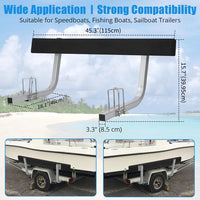 Garvee 45" Boat Trailer Guide, Rustproof Steel, Carpet-Padded Boards, Includes Mounting Parts, Flexible Installation, Marine Use, Ski/Fishing/Sailboat