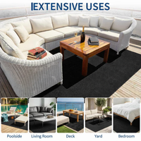Garvee Marine Carpet, 5x10 ft Waterproof Boat Carpet with Non-Slip TPE Backing, 0.2” Thick Indoor Outdoor Marine Carpet Roll for Patio, Deck, Porch, RV, Yacht