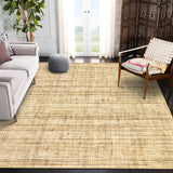 Garvee 9x12 Large Living Room Rug for Bedroom Modern Abstract Foldable Non-Skid Non Shedding Area Rugs Washable Contemporary Striped Accent Carpet for Home Office Nursery - Nature
