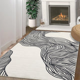 Garvee Large Area Rug 10x13 Non Slip Washable Rug Modern Abstract Area Rug for Living Room Soft Indoor Non-Shedding Carpet Low Pile Foldable Thin Rug for Bedroom Nursery Office Cream - Beige