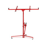 Garvee Drywall Lift, 11 FT Sheetrock Lift Drywall Lift, 150 LBS Capacity Drywall Lift Panel Hoist with 360° Adjustable Telescopic Arm & 3 Lockable Wheels, Red - Red