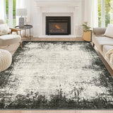 Garvee Modern Green 9x12 Area Rug for Living Room, Boho Bordered Abstract Washable Non-Slip Bedroom Rug, Ultra-Thin Soft Large Area Rug Floor Carpet for Bedroom Dining Room - Green