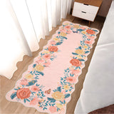 Garvee 2x6 Floral Runner Rug Machine Washable Runner Rug Modern Irregular Hallway Rug Non Slip Rug Runners for Bedside Soft Indoor Carpet Runner for Bedroom Office Dorm Kitchen, Pink - Pink