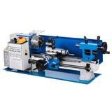 Garvee Metal Lathe, 7''x 12'' Mini Metal Lathe 0-2500 RPM Variable Speed, 550W Benchtop Lathe with 3 Inches 3-jaw Chuck, Precision Lathe Machine with Nylon Gears and Tool Box for Metal Turning - Blue
