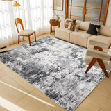 Garvee Abstract Area Rug Brown Green 4x6 Entryway Rug Washable Soft Area Rug Modern Splash Ink Design Rugs Low-Pile Non Skid Carpet Ultra-Thin Bedroom Print Rugs for Living Room Dining Room - Brown Green