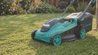 Garvee 17" Cordless Electric Lawn Mower, Battery Powered Brushless Walk-Behind Push Mower, 2-in-1 Mulching & Bagging for Yard & Garden