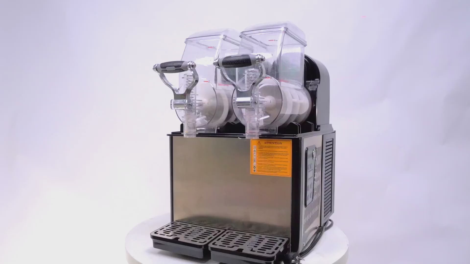Garvee Commercial Slushy Machine 45L (15L x3) Stainless Steel – 3-Tank Frozen Margarita & Smoothie Maker for Restaurants, Bars, 110V