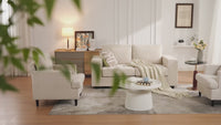 Garvee 71" Chenille Fabric Sofa Modern Comfort Sofa with USB/Type-C Ports, Deep Seat Cushions, Removable Cover, Wide Armrests Ideal for Living Rooms, Small Spaces, and Apartments - Beige