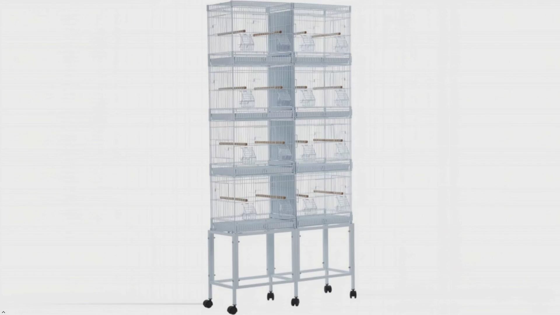 Garvee Extra Large Metal Bird Cage for Mid-Sized Parrots Cockatiels Conures Parakeets Lovebirds Budgie Finch, White, W33.5 x D11 x H67